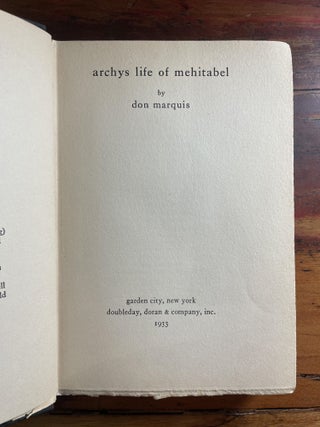 Archys Life of Mehitabel
