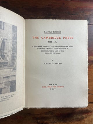 Famous Presses: The Cambridge Press 1638-1692