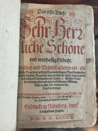 Sehr Herrliche Schone Und Warhaffte Gedicht