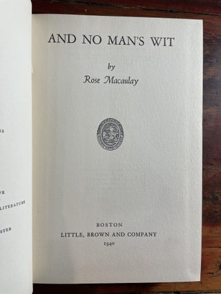 And No Man's Wit