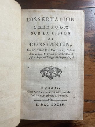Dissertation Critique Sur La Vision de Constantin