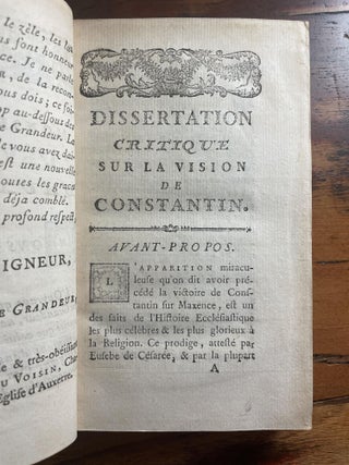 Dissertation Critique Sur La Vision de Constantin