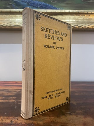 Item #5755 Sketches and Reviews. Walter Pater
