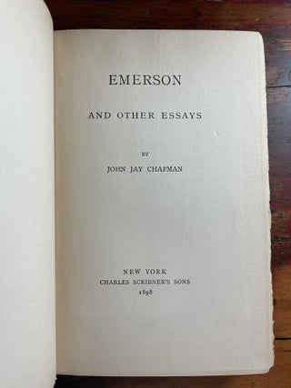 Emerson And Other Essays