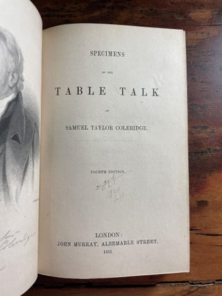 Specimens of the Table Talk of Samiel Taylor Coleridge