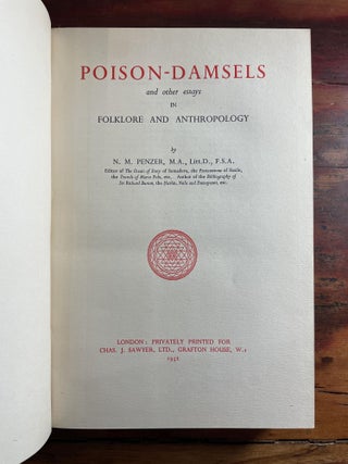 Poison-Damsels and other essays in Folklore and Anthropology