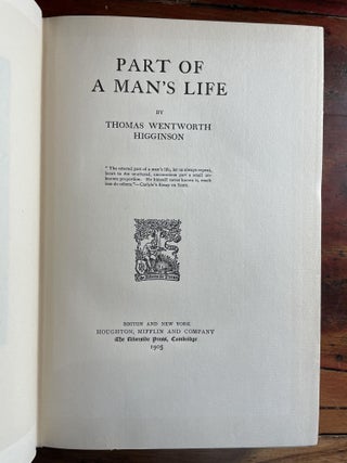 Part of a Man's Life