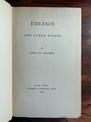 Emerson And Other Essays