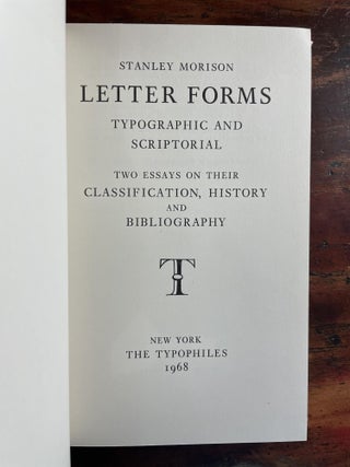 Letter Forms: Typographic and Scriptorial