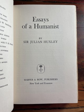 Essays of a Humanist