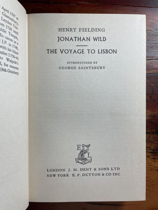 Jonathan Wild; The Voyage to Lisbon
