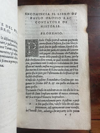 Paulo Orosio Tradotto di Latino in Volgare per Giovanni Guerini da Lanciza Novamente Stampato