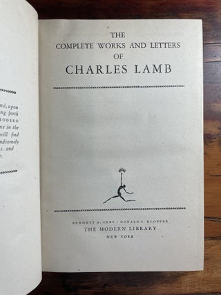 The Complete Works and Letters of Charles Lamb