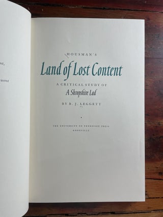 Housman's Land of Lost Content